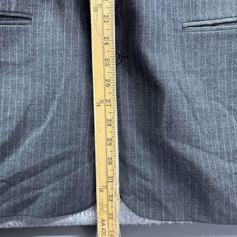 VINTAGE Brooks Brothers Pin‎ Stripe Blazer Jacket Gray Made in USA Medium
